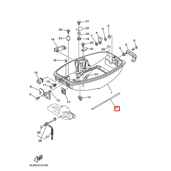 Уплотнение поддона Yamaha 20-25 (6L2-42716-00), арт. 6L2-42716-00,          Nano Protech 