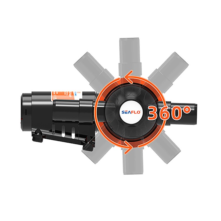 Диафрагменная помпа для сточных вод, 24 В, 19 л/мин (SFMTP2-07), арт. 10270438,          SeaFlo 