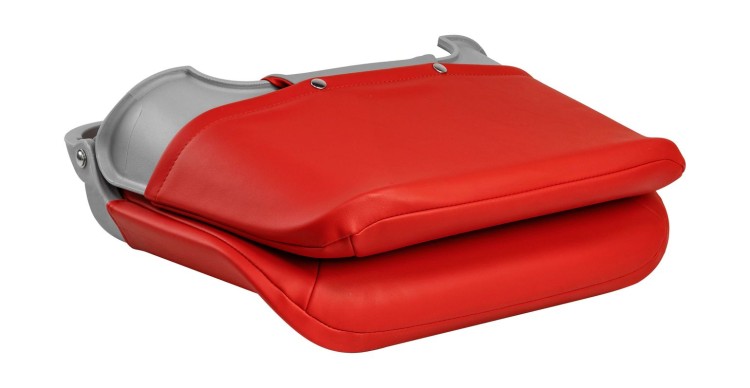 Кресло складное мягкое SKIPPER, цвет серый/красный, арт. MR10057,          MARINE ROCKET 