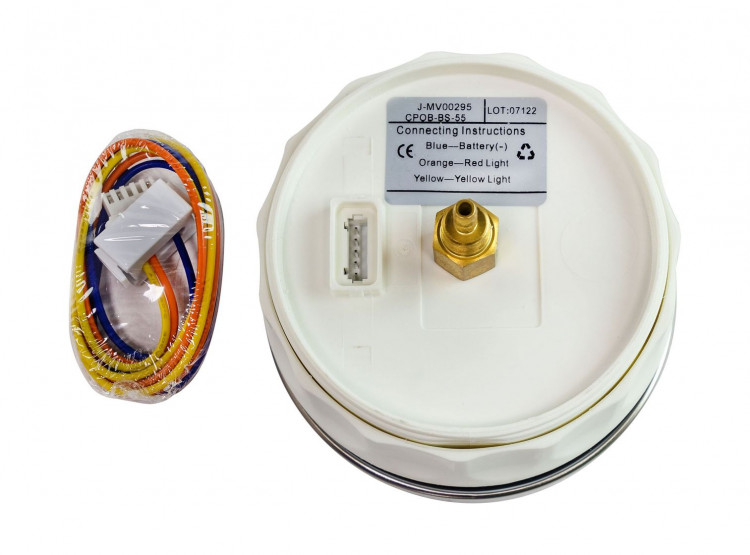 Спидометр манометрический 0-55 MPH, черный циферблат, нержавеющий ободок, д. 85 мм, Marine Rocket, арт. SMAM00055BSMR,          MARINE ROCKET 