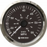 Спидометр манометрический 0-55 MPH, черный циферблат, нержавеющий ободок, д. 85 мм, Marine Rocket, арт. SMAM00055BSMR,          MARINE ROCKET 