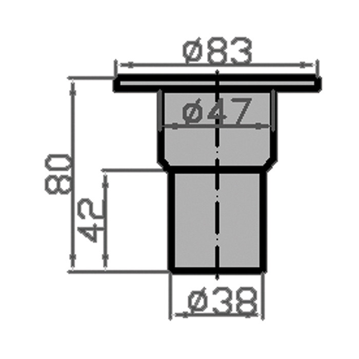 Горловина заливная 38мм Fuel, сталь, арт. 850R,          Sumar 
