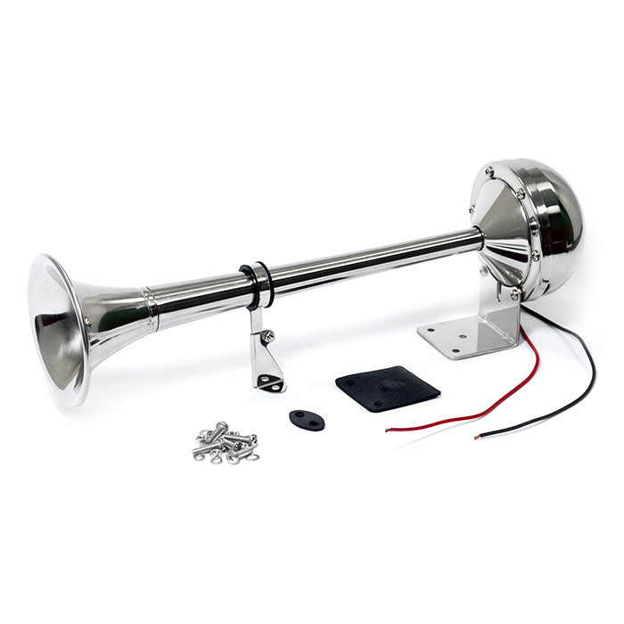 Горн электрический однотональный SUNFINE 101x410 мм, нержавеющая сталь, арт. SF39003-12,          SUNFINE MARINE 