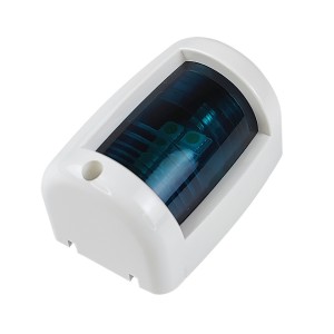 Навигационный огонь светодиодный зеленый, белый корпус, 59х42х43 мм