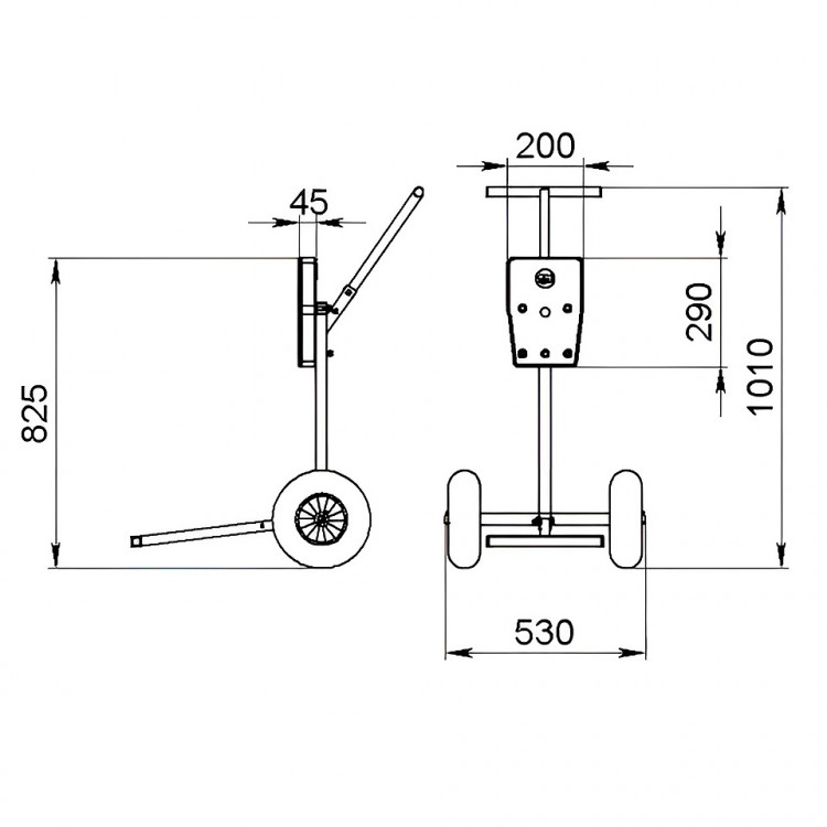 Тележка для ПЛМ (cъемная рукоятка), арт. 10269535,          Россия 