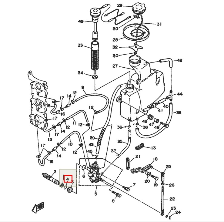 Кольцо уплотнительное масляного насоса Yamaha 60-175 (93210-13M04) (Япония), арт. 93210-13595,          YAMAHA  Кольцо уплотнительное масляного насоса Yamaha 60-175 (93210-13M04) (Япония), арт. 93210-13595,          YAMAHA