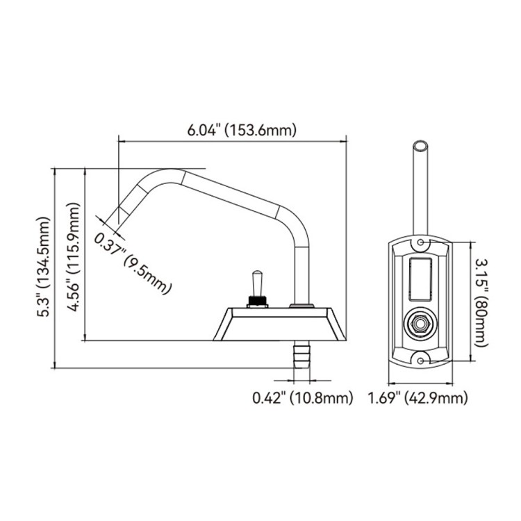 Помпа для подачи воды с краном SeaFlo, 12 В, 6,3 л/мин (SFGP1-G100-01K), арт. 10270439,          SeaFlo 