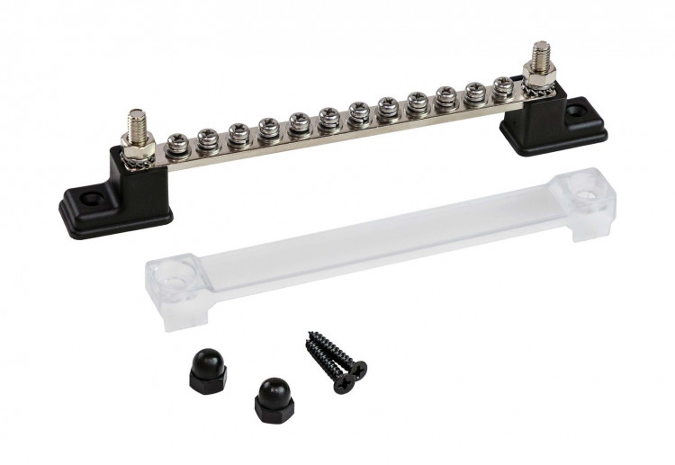 Колодка распределительная электромонтажная с защитной крышкой, 12 контактов, арт. MR3212SC,          Marine Rocket 