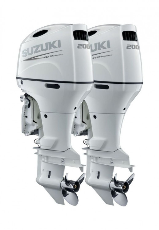 Спарка из 2 моторов Suzuki DF200APX, белые, арт. 2xDF200APX_white,          Suzuki 