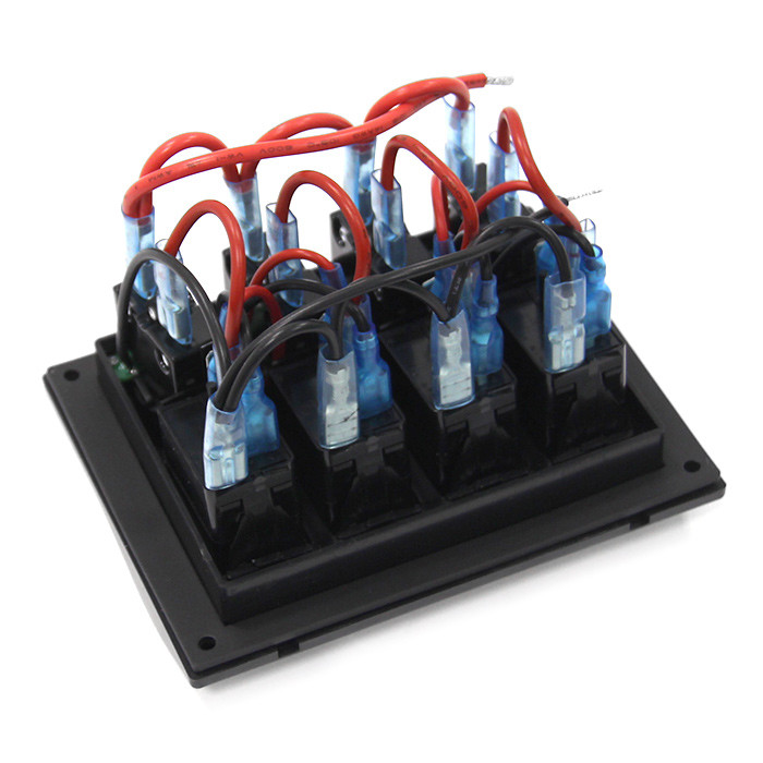 Панель переключателей 4 клавиши с автоматическими выключателями NEKEKE, серия S, со съемной панелью, арт. BP4S/P,          NEKEKE 