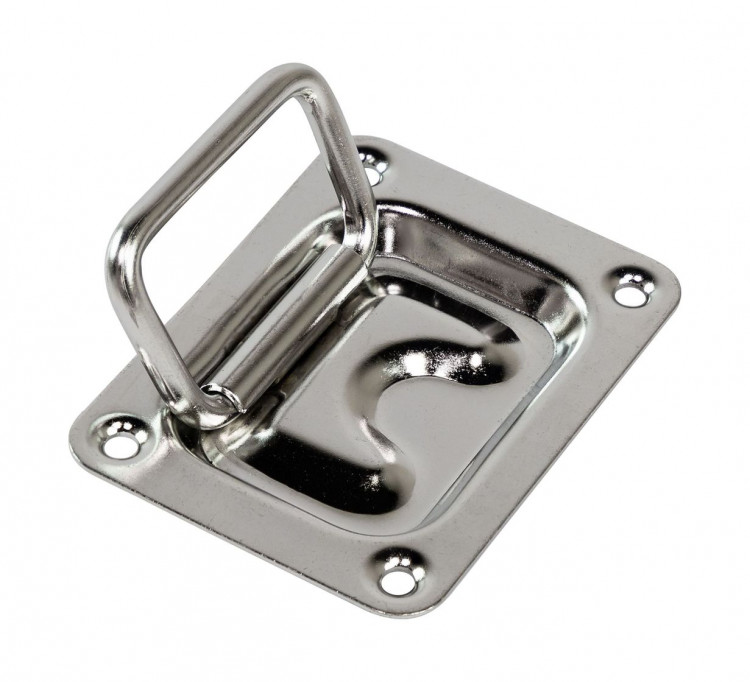 Ручка палубная потайная 76х57 мм, нержавеющая, арт. 51003,          AAA 