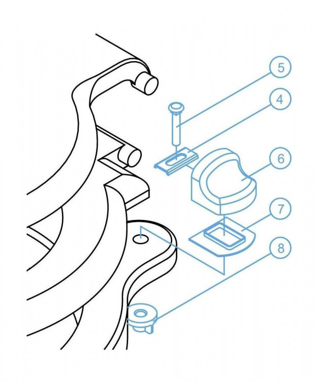 Крепление крышки унитаза "Standard", арт. 15420P429960,          TMC 
