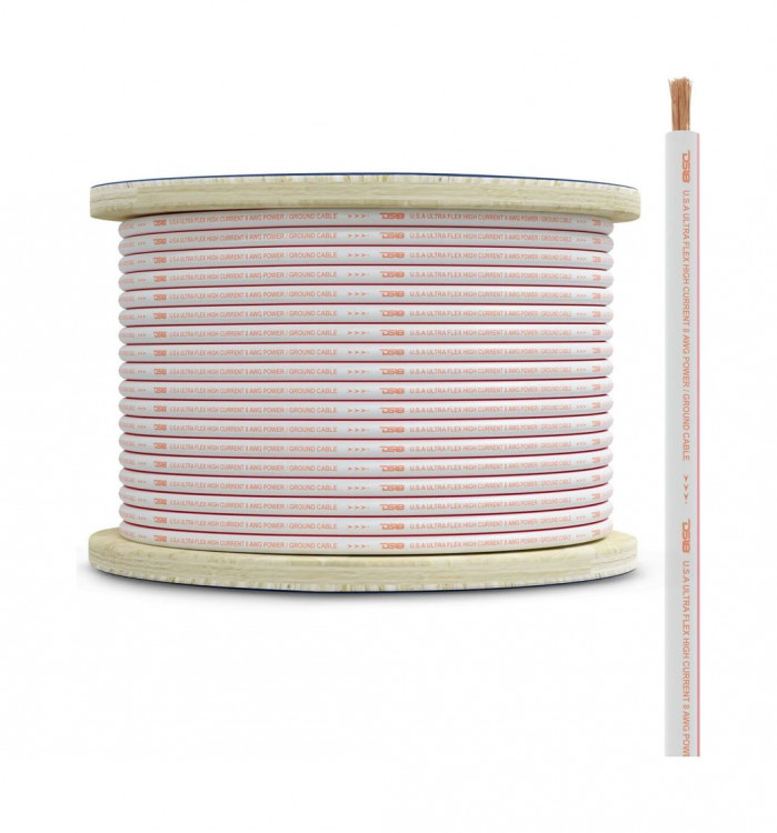 Силовой провод из 100% меди для морского применения 8-GA 30 м. красный MOFC8GA100P, DS18, арт. MOFC8GA100P,          DS18 