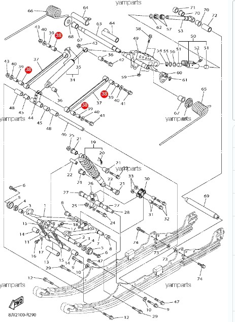Втулка Yamaha 903861600100, арт. 903861600100,          YAMAHA  Втулка Yamaha 903861600100, арт. 903861600100,          YAMAHA