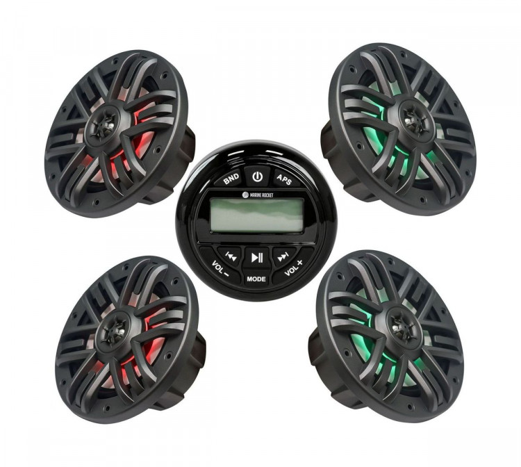 Морская аудиосистема MRH-833B, M165MR (2 компл), арт. MRH833B_M165MR2,          MARINE ROCKET 