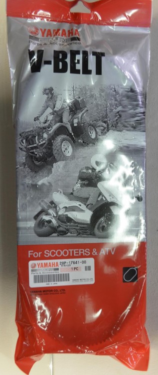 28P-17641-00-00 Ремень вариатора квадроцикла Yamaha Grizzly 700, арт. 28P-17641-00-00,          YAMAHA 