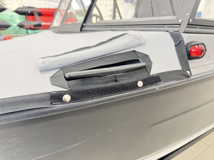 Моторная лодка, Триера 460 BR_new, серый (тент ходовой, стояночный, транспортировочный) с Suzuki DF50ATL, арт. KITTR78,  