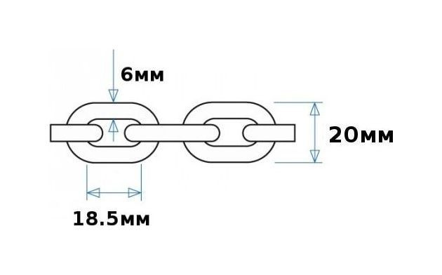 Цепь якорная нержавеющая 6мм, DIN766,, арт. S.CH01-06_MR,          MARINE ROCKET 