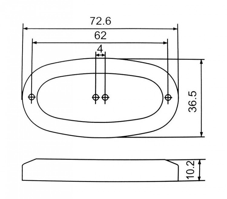 Светильник интерьерный светодиодный накладной 73х37 мм, пластмасса, арт. C91107W,          Easterner 