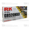 Цепь для мотоцикла до 500 см³ (золотая, с сальниками UW-RING) GB520MXU-120, арт. GB520MXU-120, RK Chains Цепь для мотоцикла до 500 см³ (золотая, с сальниками UW-RING) GB520MXU-120, арт. GB520MXU-120, RK Chains