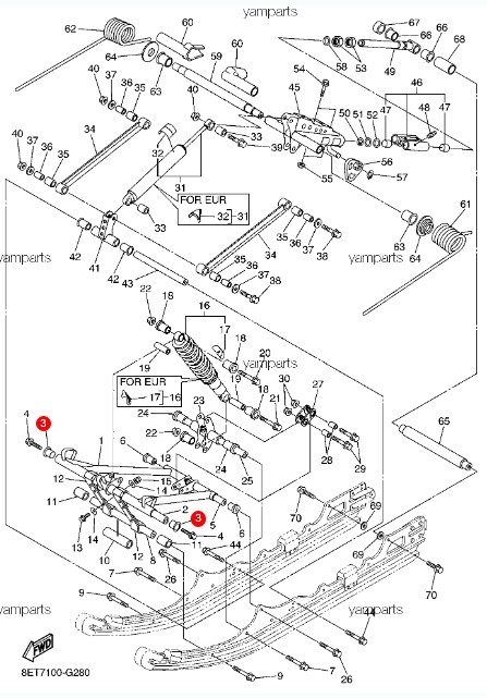 Втулка Yamaha 903862200100, арт. 903862200100,          YAMAHA 