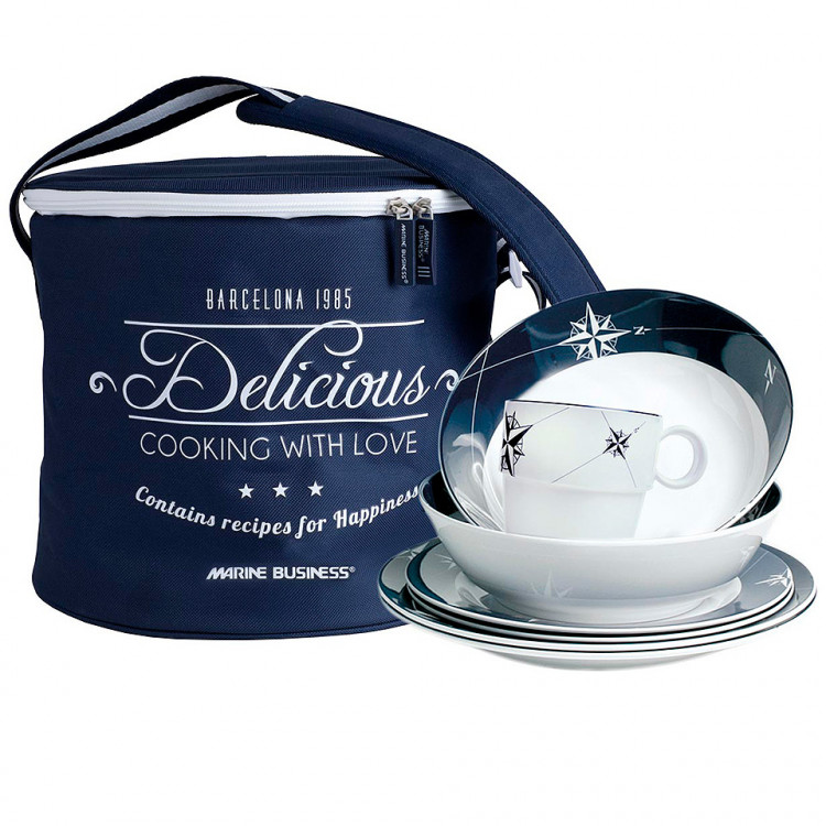 Набор  посуды "Northwind" (4 плоских тарелок + 4 суповых мисок + 4 десертных тарелок + 4 чашки) 16 п, арт. 10266826,          Marine Business 