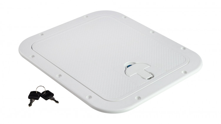 Люк смотровой с замком 306 х 356 мм с замком, белый, арт. 45166-NR,          Nuova Rade 