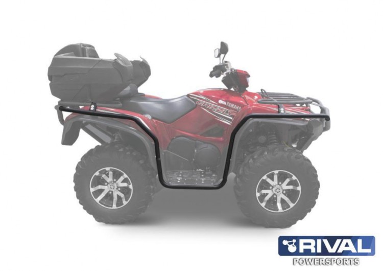 Yamaha Grizzly 700/Kodiak 700 Защита боковая (2015-) + крепления, арт. 444.7127.1-riv,          Rival 