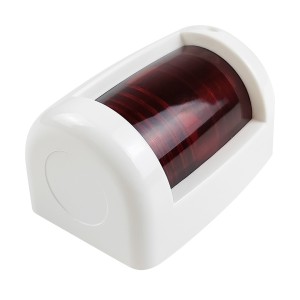 Навигационный огонь светодиодный красный, белый корпус, 59х42х43 мм