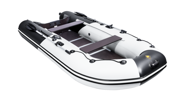 Надувная лодка ПВХ, Ривьера Компакт 3600 СК Комби, светло-серый/черный, арт. 4603725300682,          Мастер лодок 