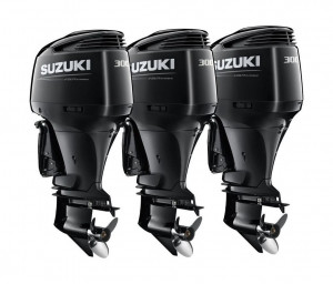 Тройка из 2 моторов Suzuki DF300APX+ 1 мотор DF300APXX, черные