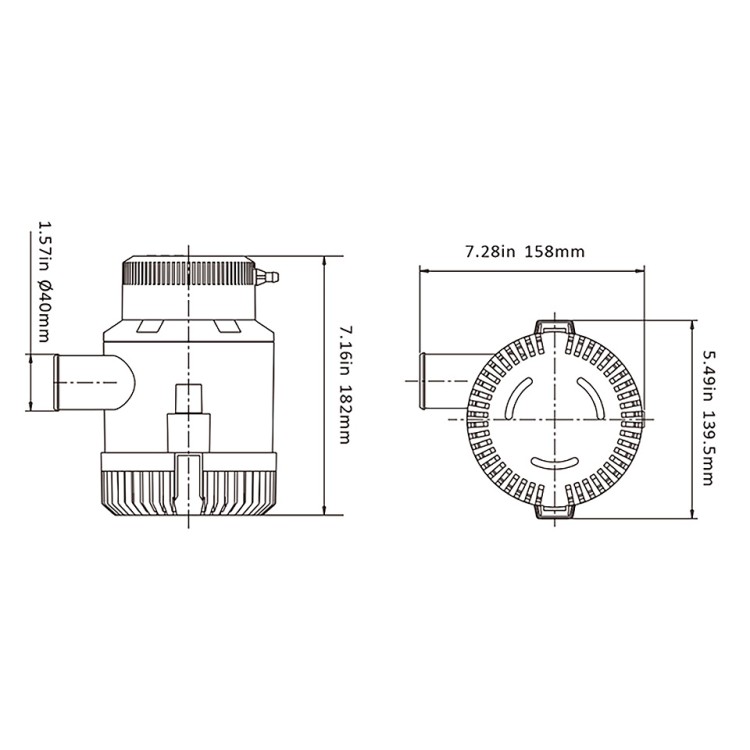 омпа трюмная SeaFlo 3000 GPH (190 л/мин), 12 В (SFBP1-G3000-01), арт. 10270441,          SeaFlo 
