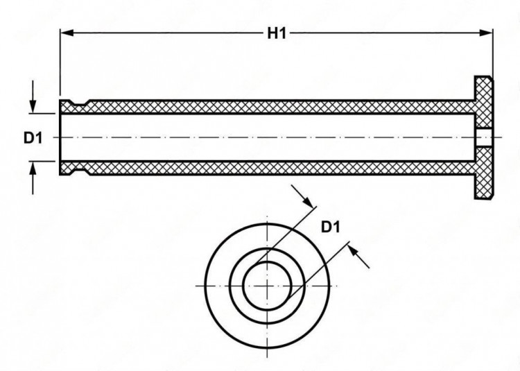 Чехол рукоятки 22*135, полиуретановый, 33-15-122-poly, арт. 33-15-122-poly,          Полиуретан 
