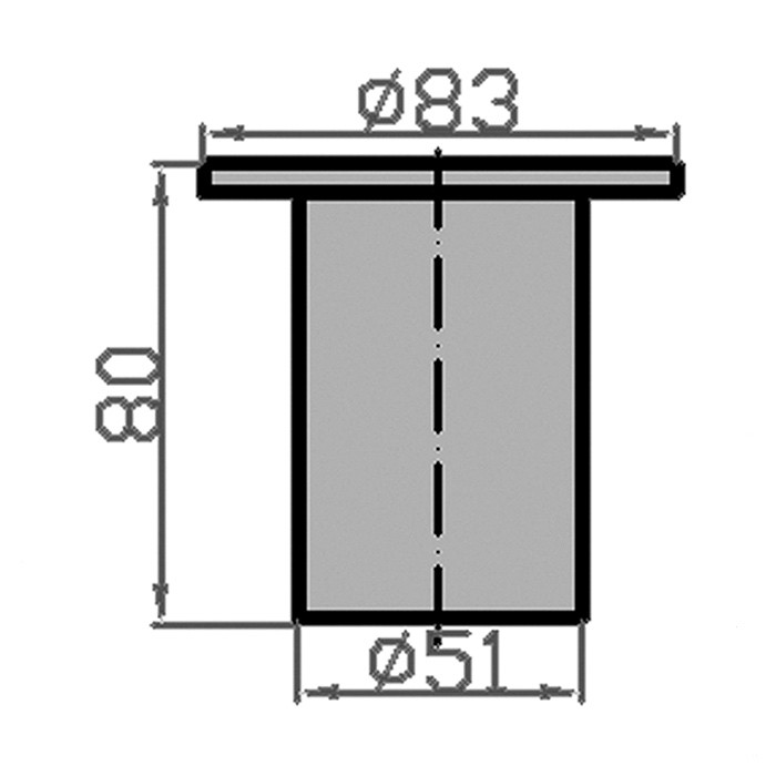 Горловина заливная 50мм (топливо) сталь, арт. 0662-0405,          CIM 