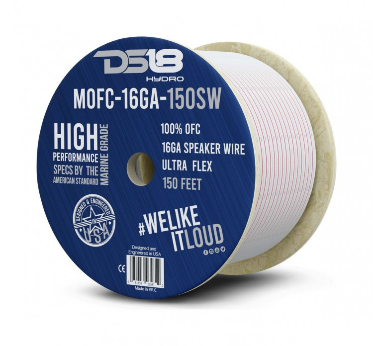 Акустический провод из 100% меди для морского применения 16-GA 45 м. красный MOFC16GA150SW, DS18, арт. MOFC16GA150SW,          DS18 