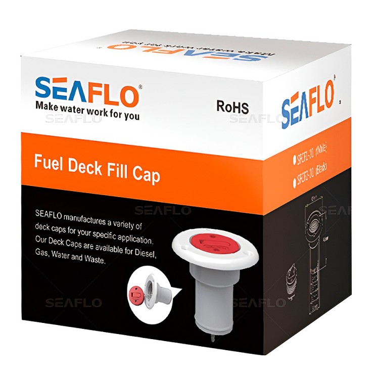 Палубная горловина, белый корпус/красная крышка, арт. 10252292,          SeaFlo 