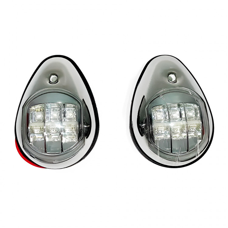 Светодиодные бортовые огни, пара, хром, арт. 10253952,  