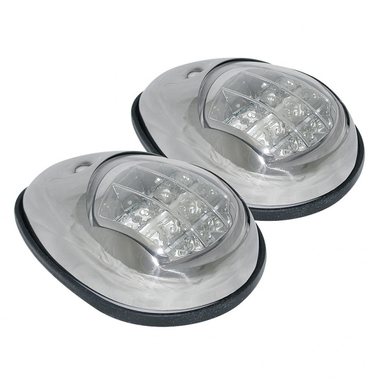 Светодиодные бортовые огни, пара, хром, арт. 10253952,  