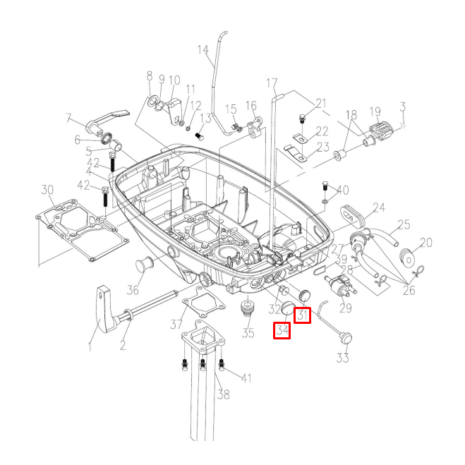 Заглушка поддона перед резиновая Tohatus 9.8-18 (9.8F-02.06; SWT9.8-11028; 98A-602013) (YUELANG), арт. 345-67117-0-K,          TAIZHOU YUELANG POWER TECHNOLOGY 