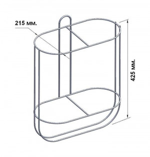 Подставка  для 2-х кранцев 215 м, прямая