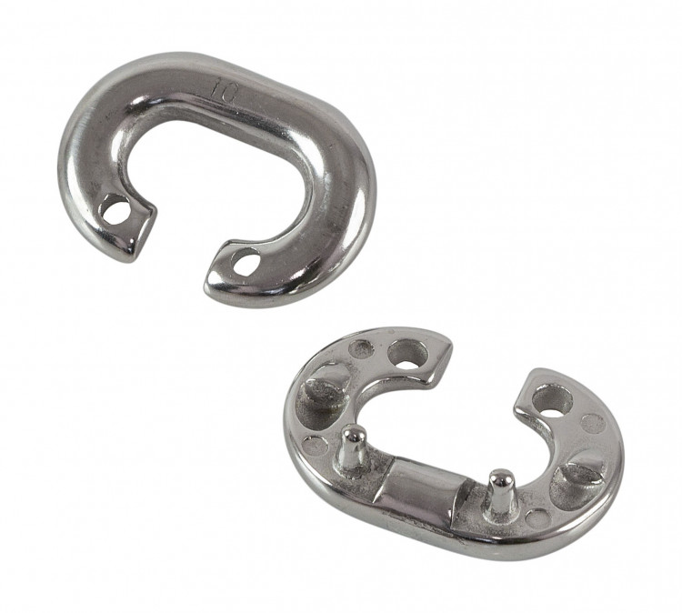 Звено цепи соединительное 10 мм, нержавеющее, арт. 002310,          Homer 