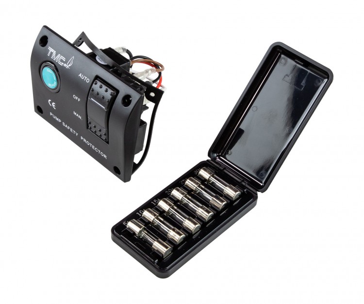 Панель управления водооткачивающей помпой auto-off-manual  с комплектом предохранителей, арт. 1062012,          TMC  Панель управления водооткачивающей помпой auto-off-manual  с комплектом предохранителей, арт. 1062012,          TMC