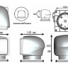 Прожектор с дистанционным управлением, белый корпус, светодиодный, брелок и джойстик, модель 220 