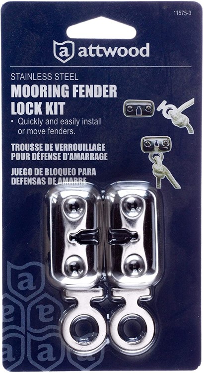 Комплект замков Attwood 11575-3  из нержавеющей стали быстросъёмного крепления кранцев, арт. 11575-3,          Attwood 