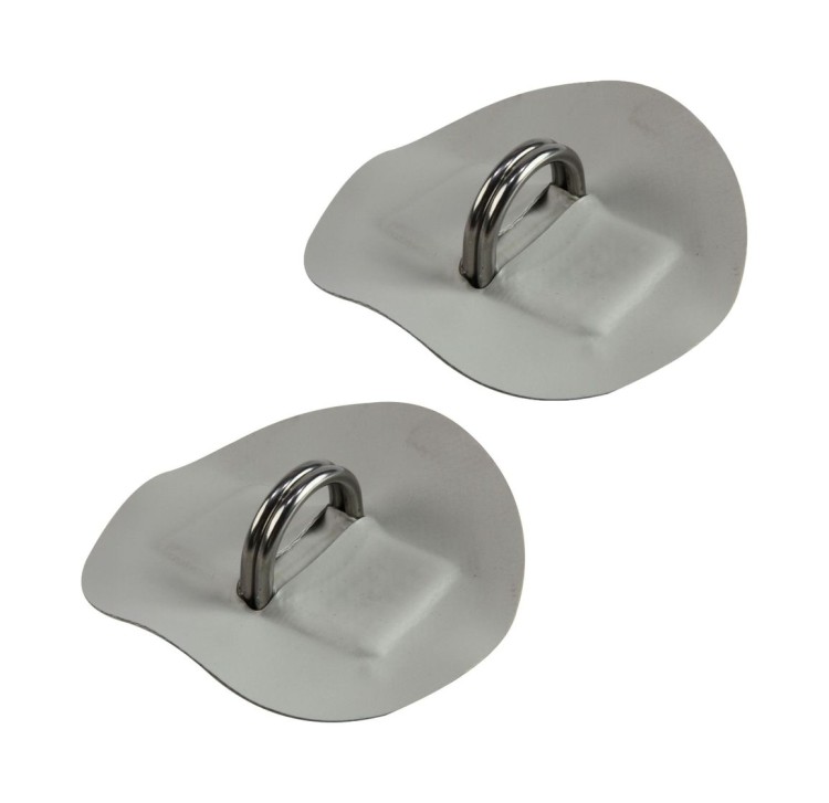 Кольцо D-образное двойное, малое, с серой накладкой, 2 шт, арт. SSCL00045006-1_SET2,          Sun Selection 