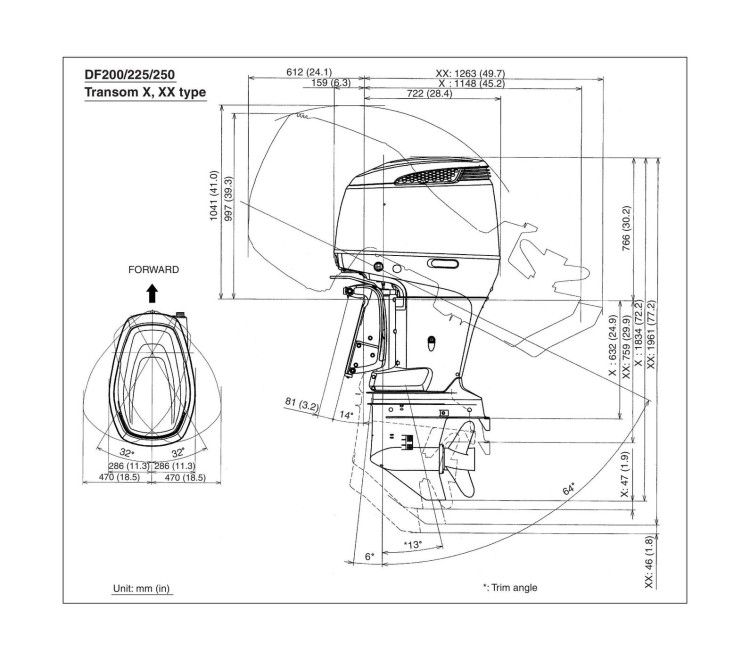 Мотор лодочный Suzuki DF250TX, арт. DF250TX,          Suzuki 