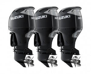 Тройка из 2 моторов Suzuki DF325ATX+ 1 мотор DF325ATXX, черные