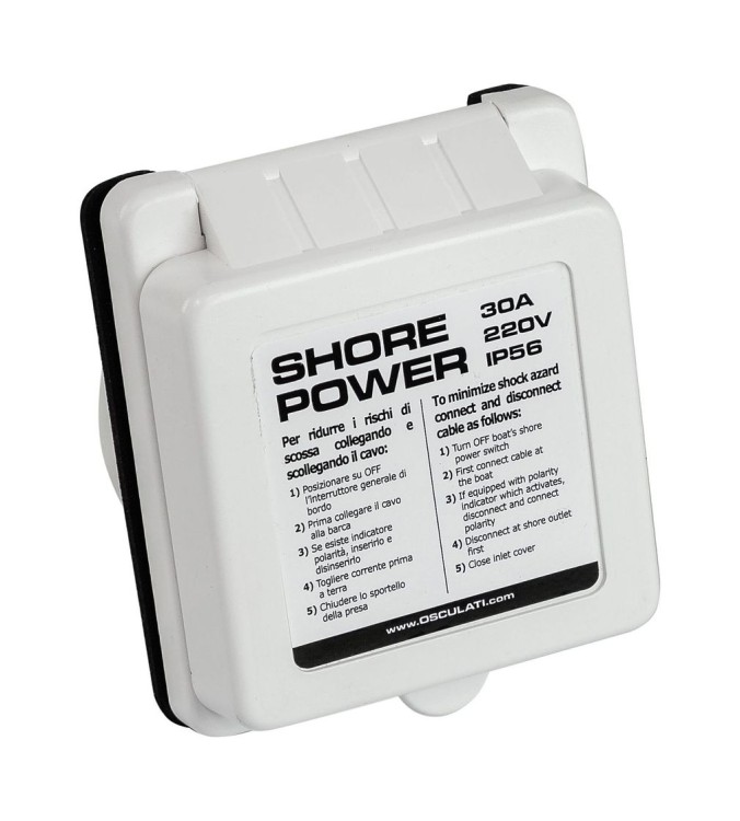 Розетка берегового питания, 30 А, арт. 14-331-00,          Osculati 