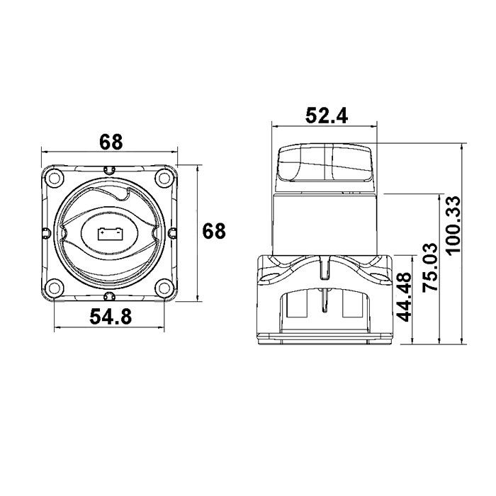 Выключатель батареи потайной, арт. 700,          BEP Marine 