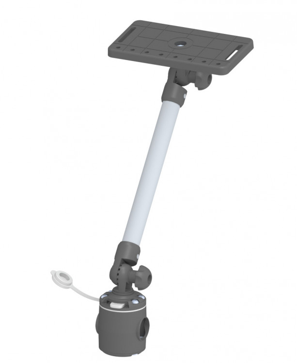 Площадка монтажная на леер быстросъемная с удлинителем 250 мм, арт. 040563T,          Техномарин 